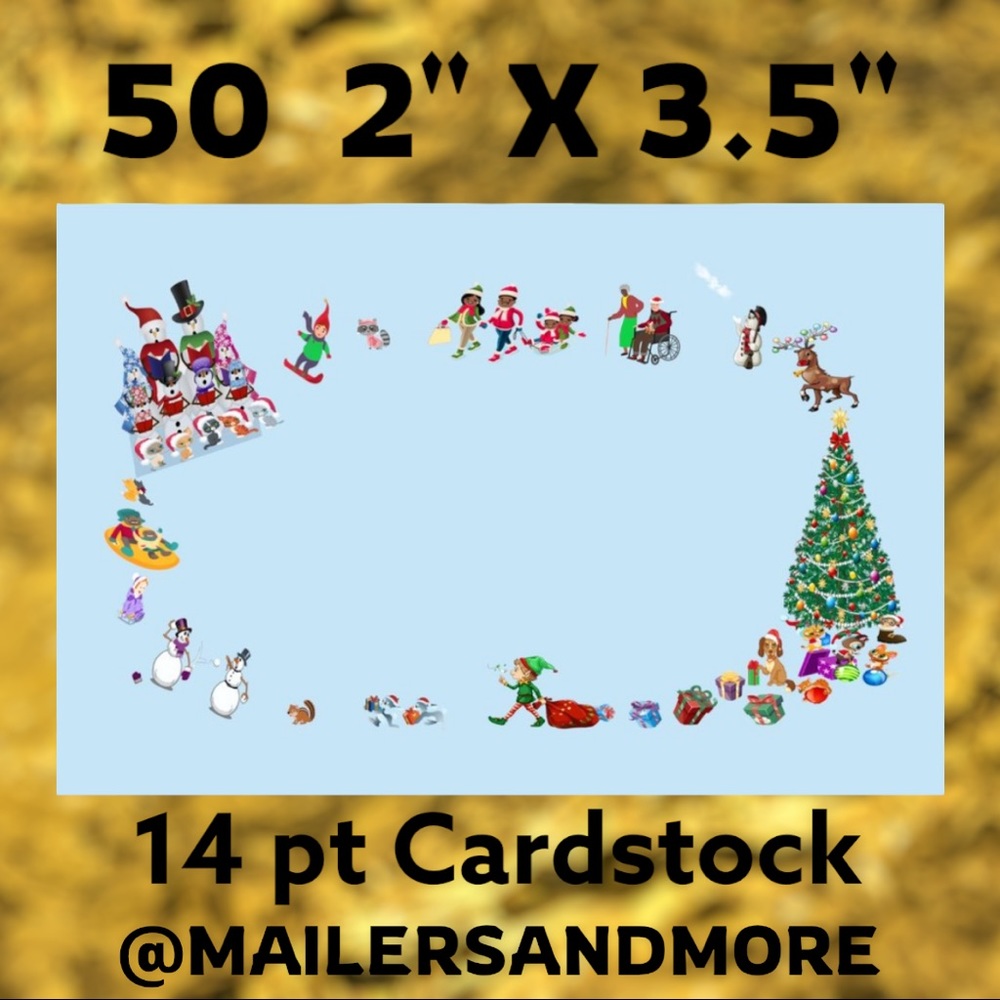 50 Christmas Village Characters Thank You Cards. PRICE IS FIRM